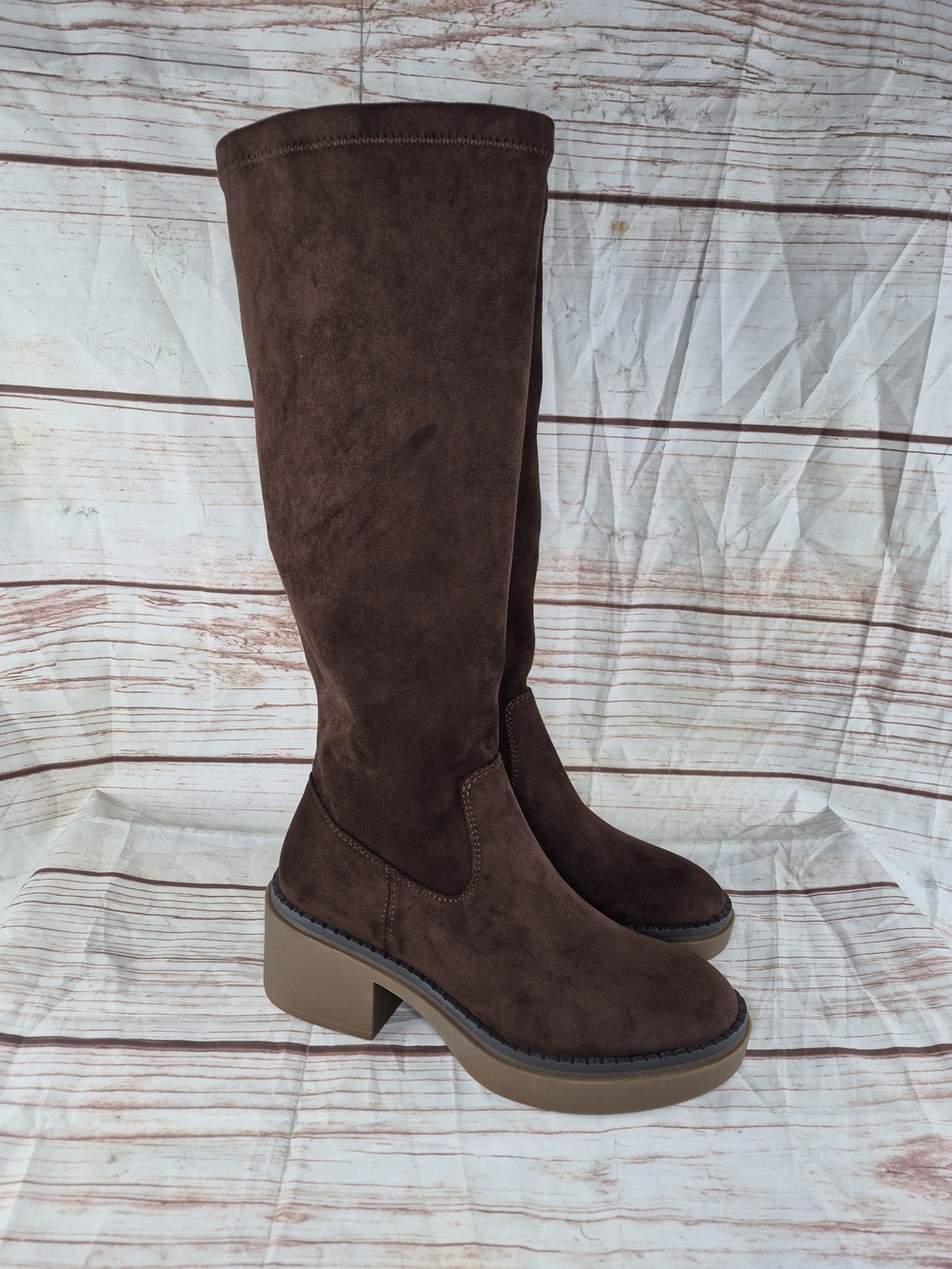 White Mountain Brown Tall Boots Size 6.5